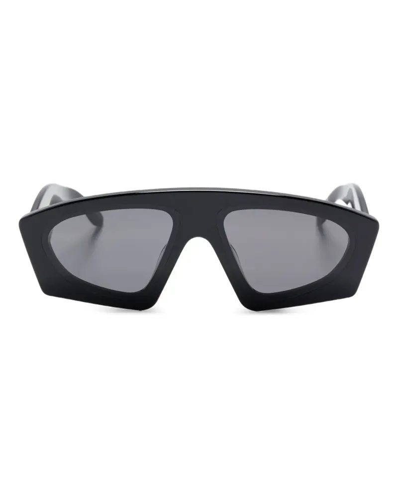 Henrik Vibskov Sonnenbrille mit geometrischem Gestell - Schwarz Schwarz