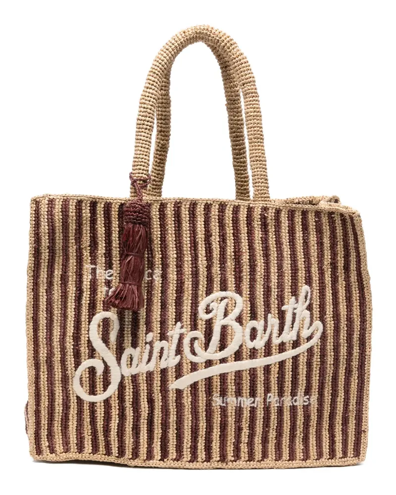 MC2 Saint Barth Vanity striped shoulder bag - Braun Braun