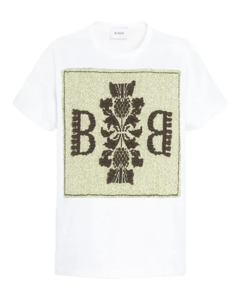 Barrie T-Shirt mit B-Logo-Patch - Weiß Weiß