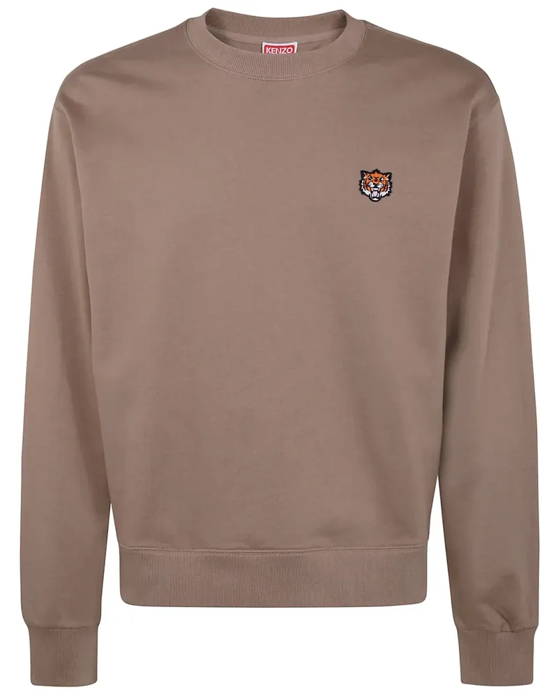 Kenzo Sweatshirt mit Tigerapplikation - Braun Braun