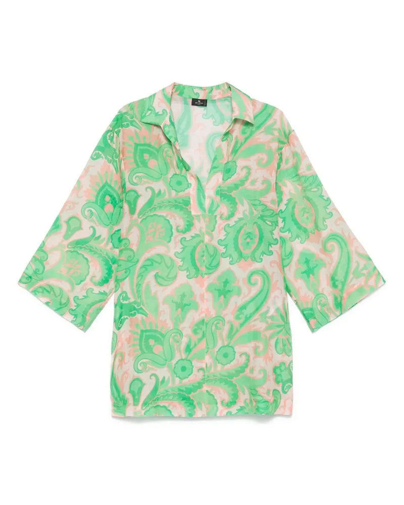 Etro Kaftan mit Paisley-Print - Grün Grün