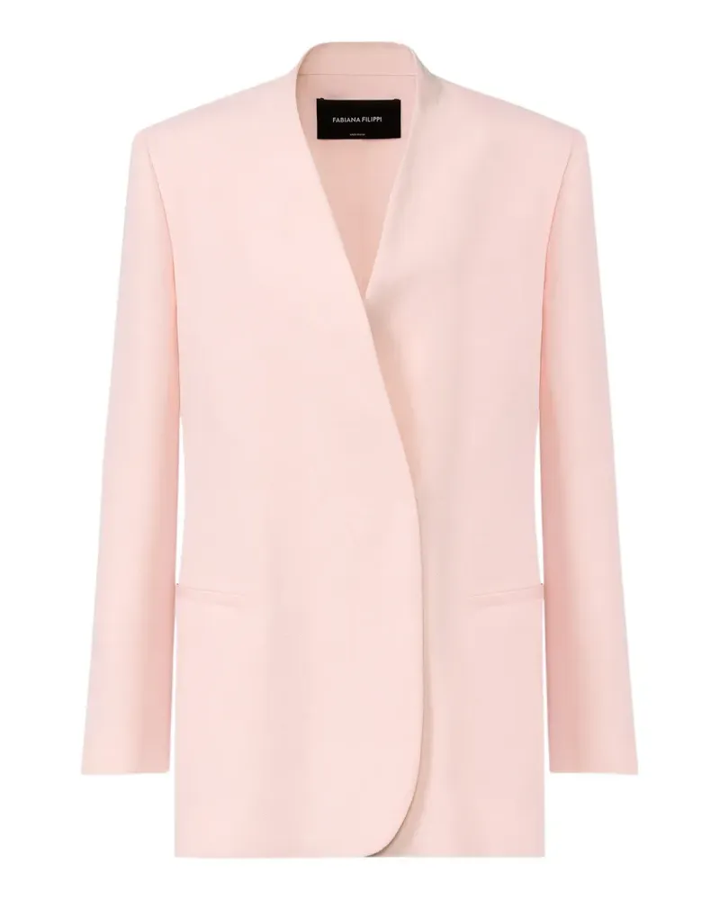 Fabiana Filippi notched collar jacket - Rosa Rosa