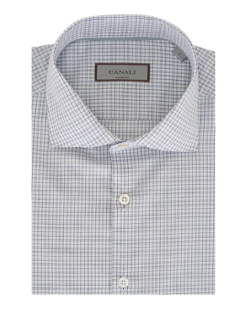 Canali Geknöpftes Hemd - Weiß Weiß