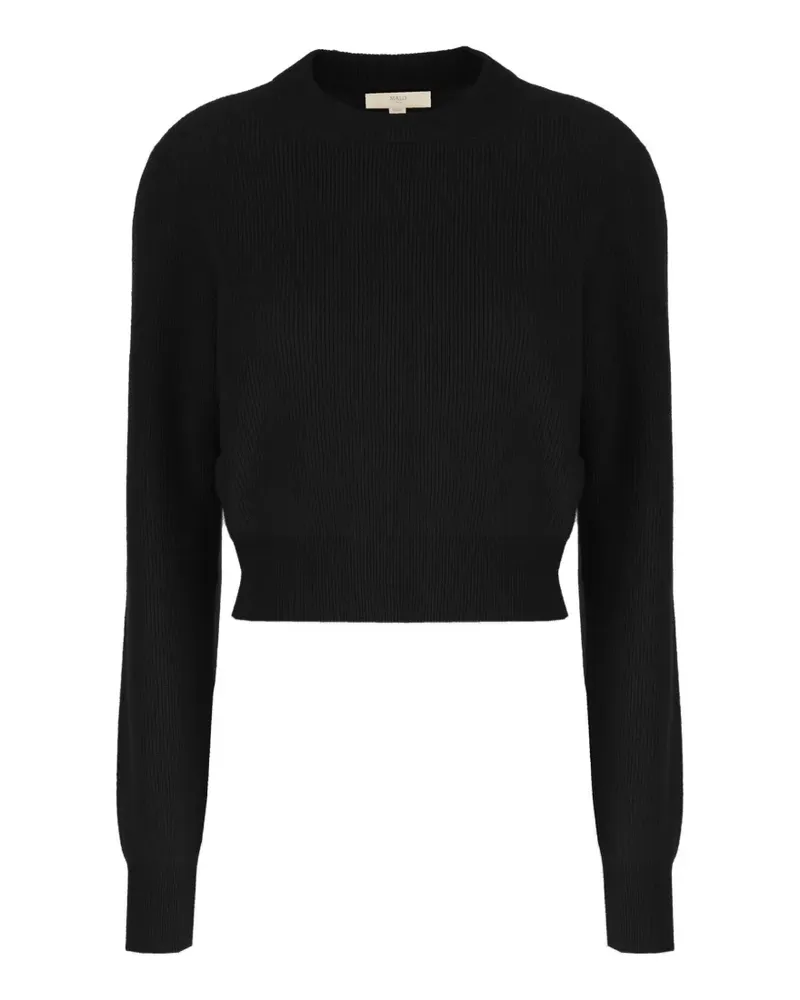 Malo ribbed-knit cropped sweater - Schwarz Schwarz