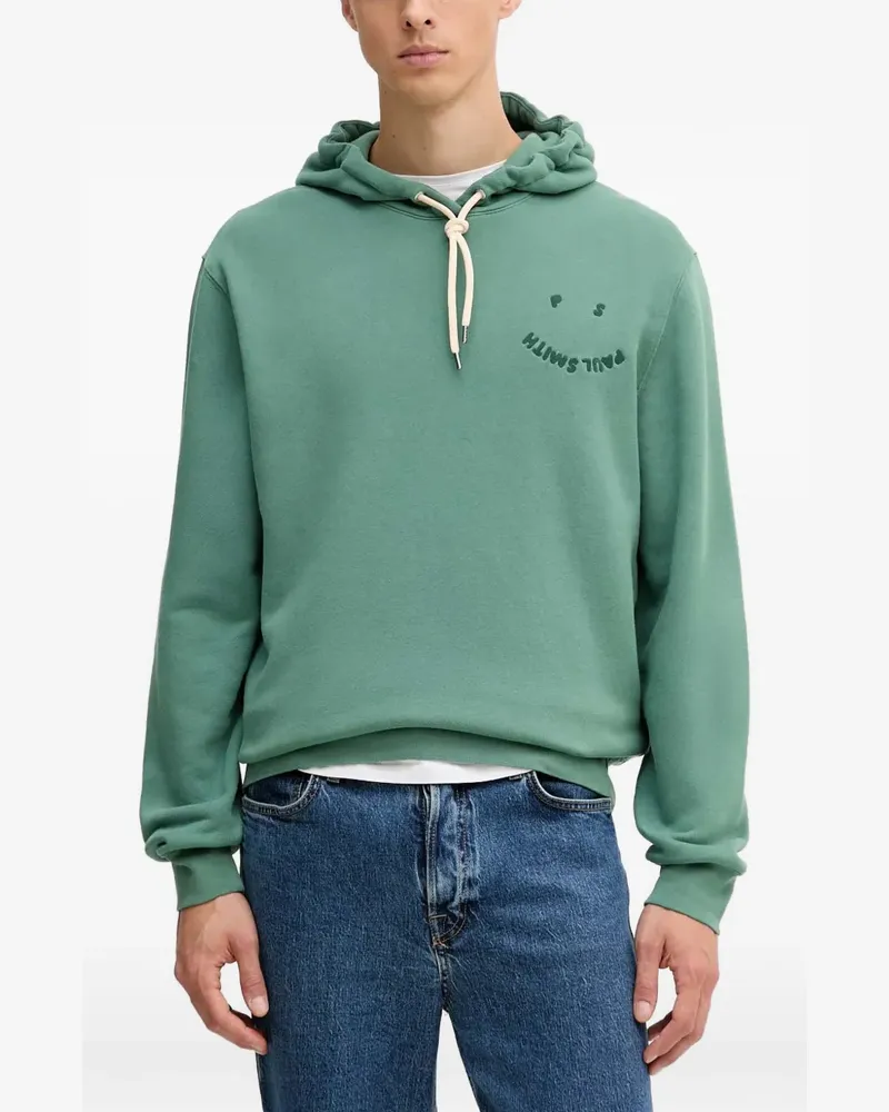 Paul Smith logo-embroidered hoodie - Grün Grün