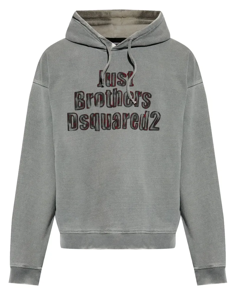 Dsquared2 Hoodie mit Logo-Print - Grau Grau