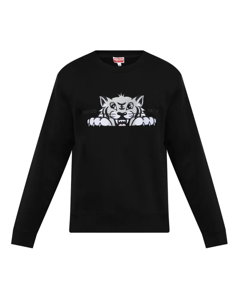 Kenzo Sweatshirt mit Tiger-Print - Schwarz Schwarz