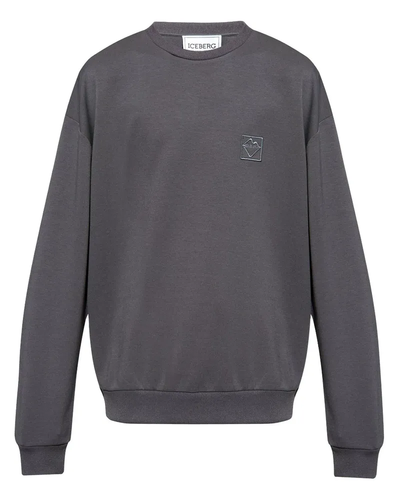 Iceberg Sweatshirt mit Logo-Applikation - Grau Grau