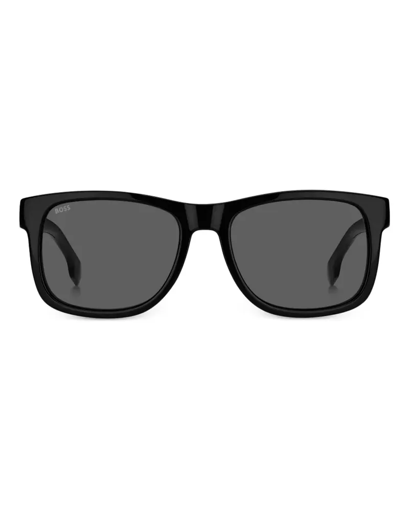 HUGO BOSS Sonnenbrille mit eckigem Gestell - Schwarz Schwarz