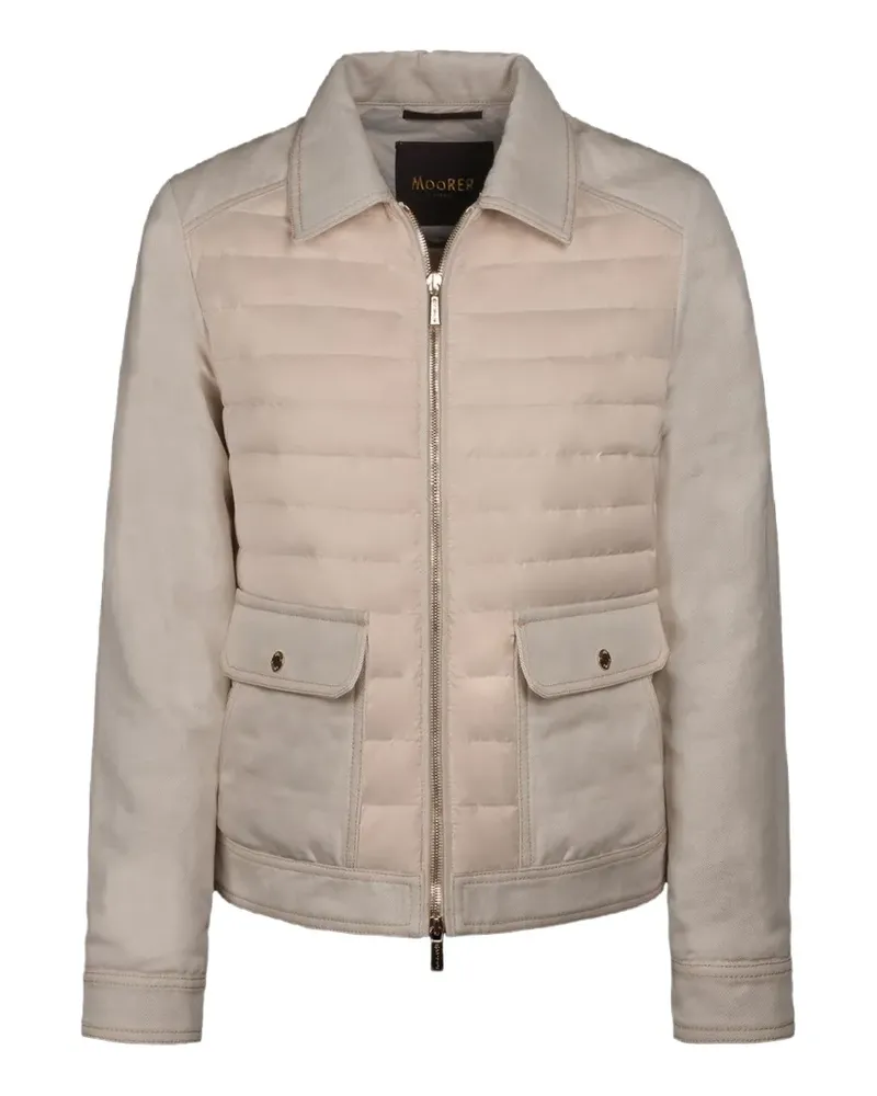 MOORER Wattierte Lesia Jacke mit Hemdkragen - Nude Nude
