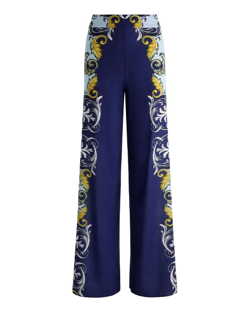 Alice + Olivia Athena print palazzo pants - Blau Blau
