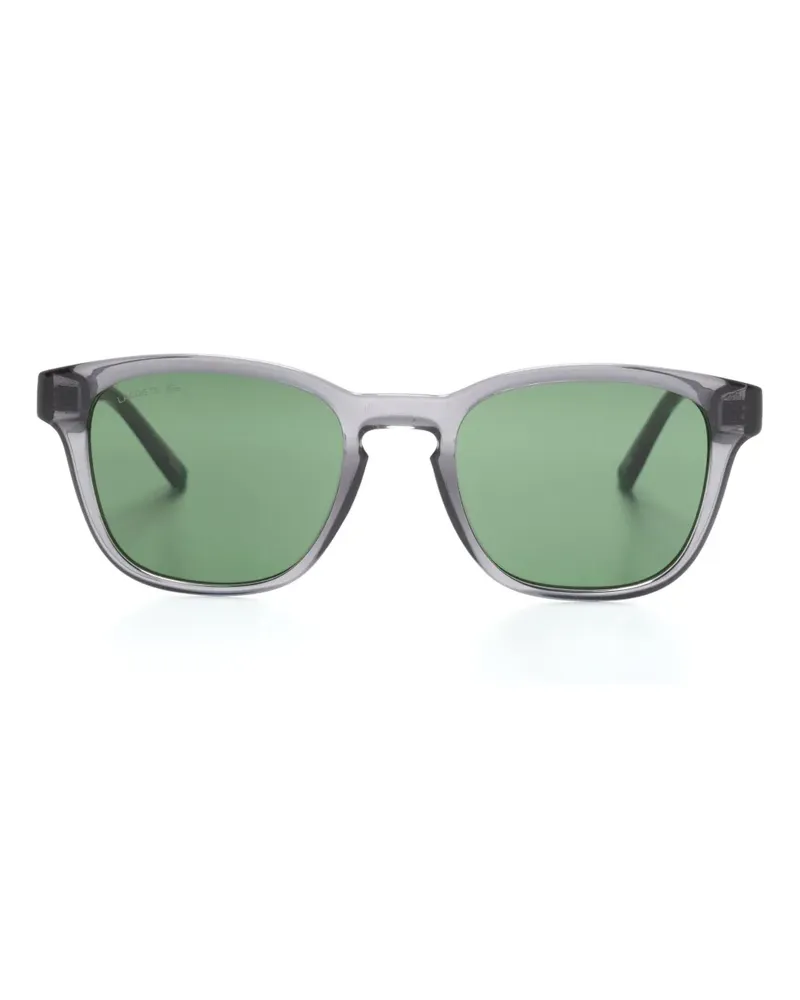 Lacoste Sonnenbrille mit eckigem Gestell - Grau Grau