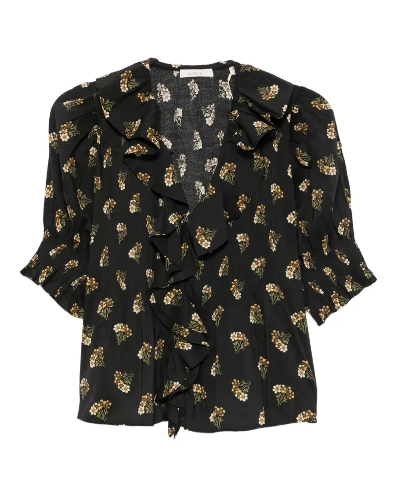 DÔEN Henri blouse - Schwarz Schwarz