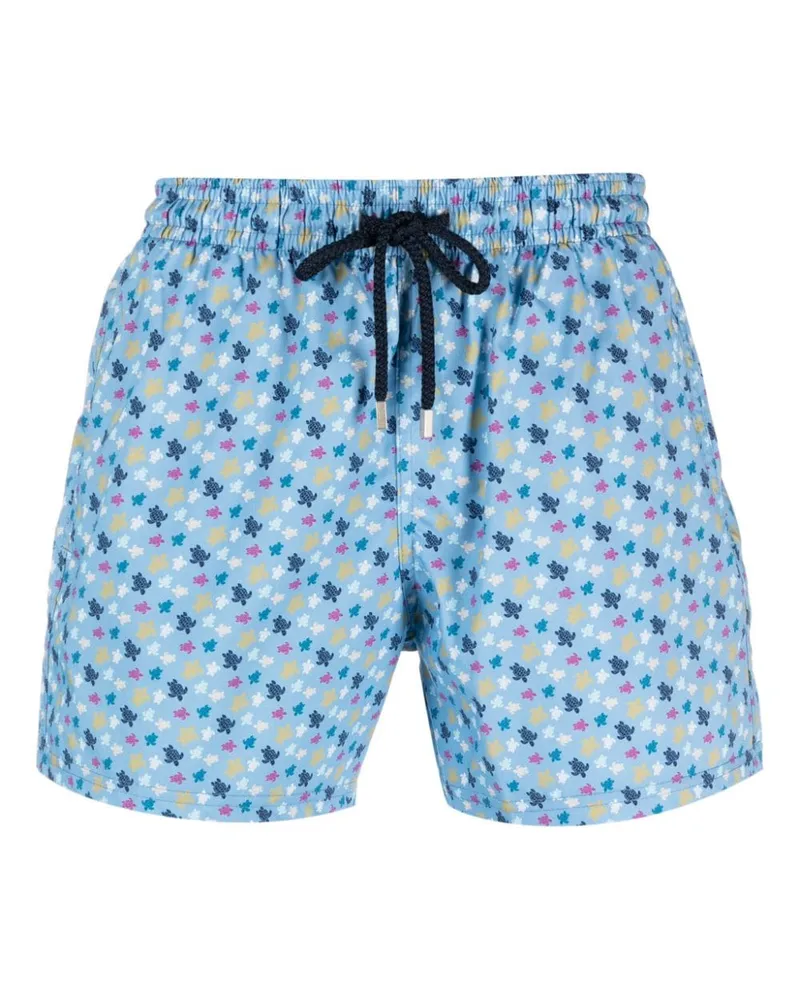 Vilebrequin Moonrise Badeshorts mit Schildkröten - Blau Blau