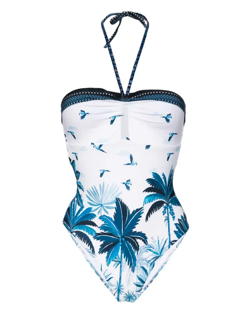 FARM Rio Badeanzug mit Tropical-Print - Blau Blau