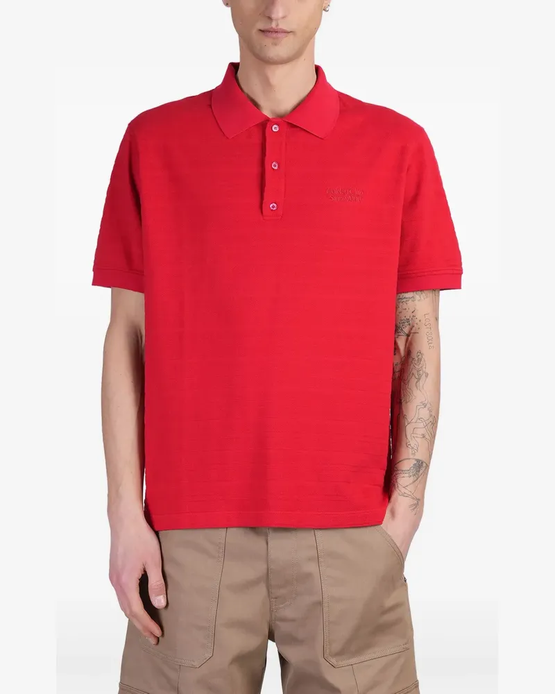 Golden Goose Poloshirt mit Logo - Rot Rot
