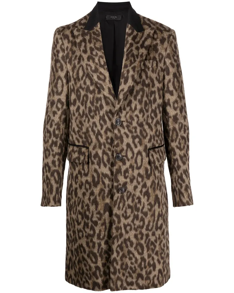Amiri Mantel mit Leoparden-Print - Braun Braun