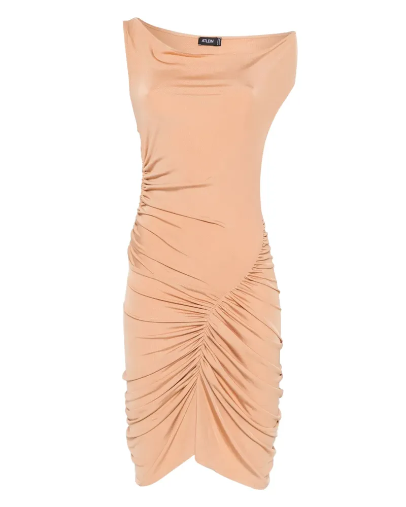 ATLEIN Midikleid mit Raffungen - Nude Nude