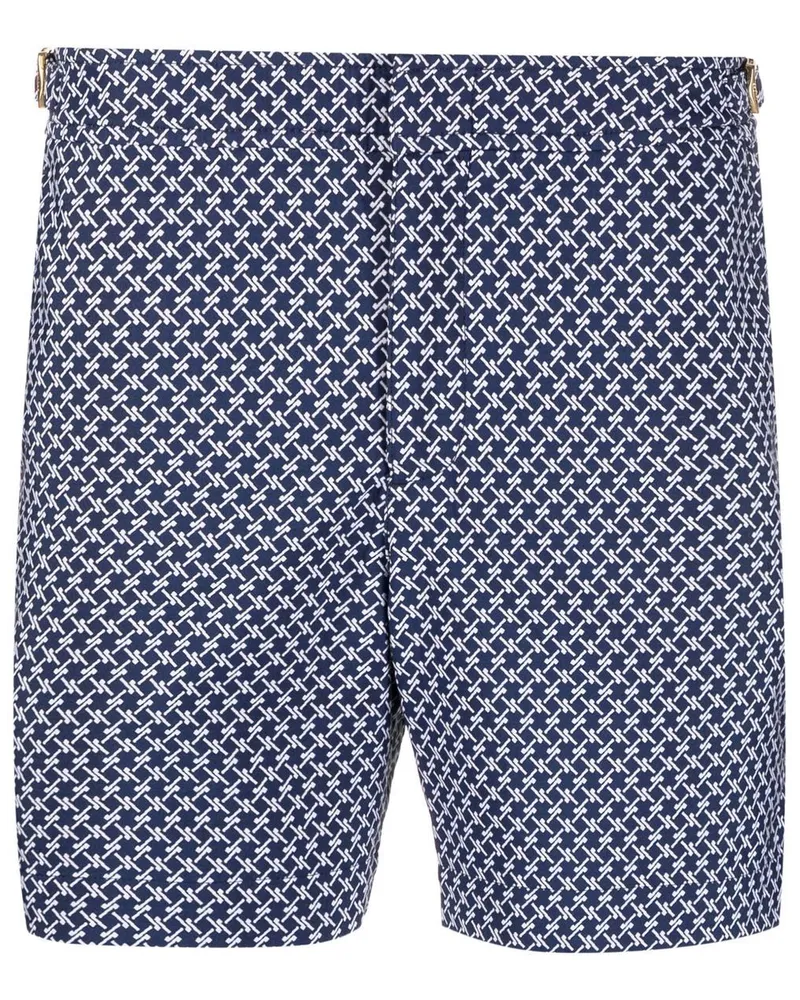 Orlebar Brown Badeshorts mit grafischem Print - Blau Blau