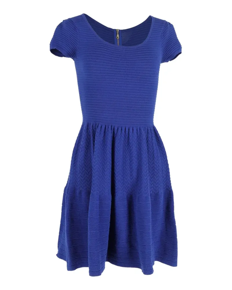 Sandro textured mini dress - Blau Blau