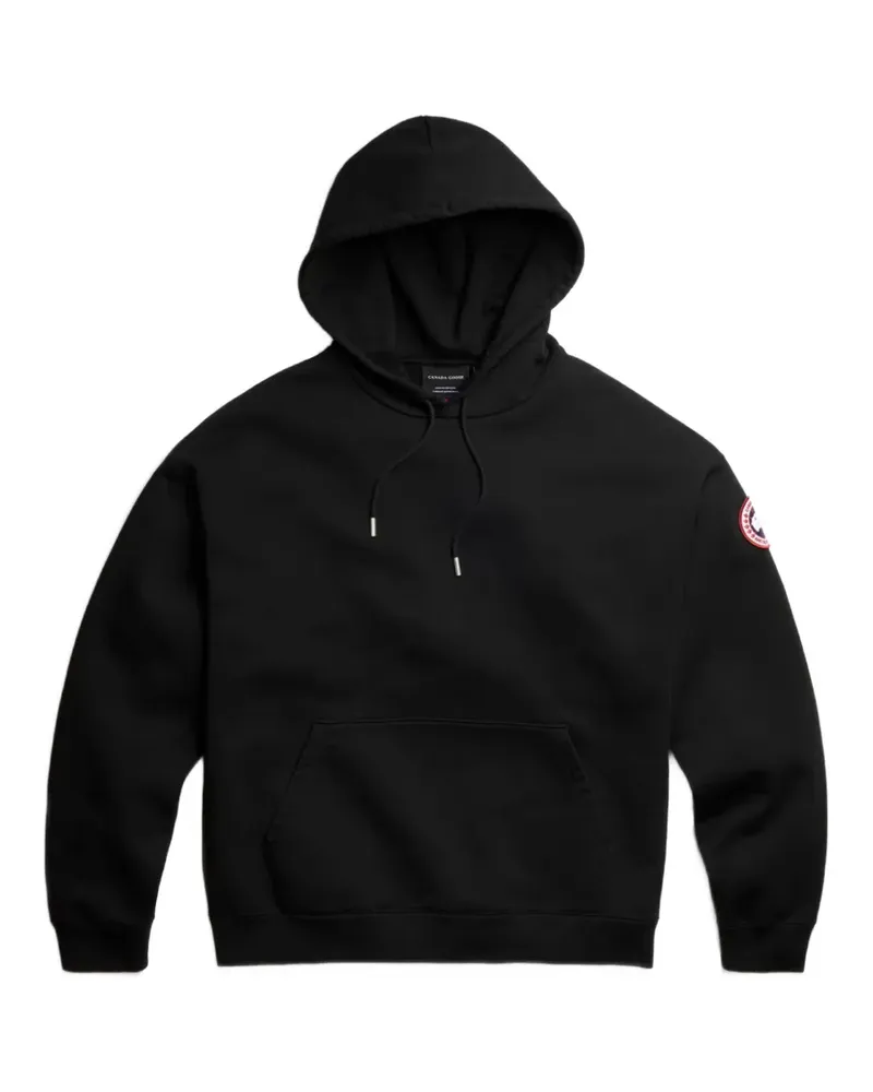 Canada Goose logo-patch drawstring hoodie - Schwarz Schwarz