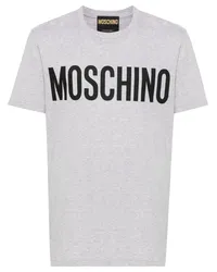 Moschino T-Shirt mit Logo-Print Grau