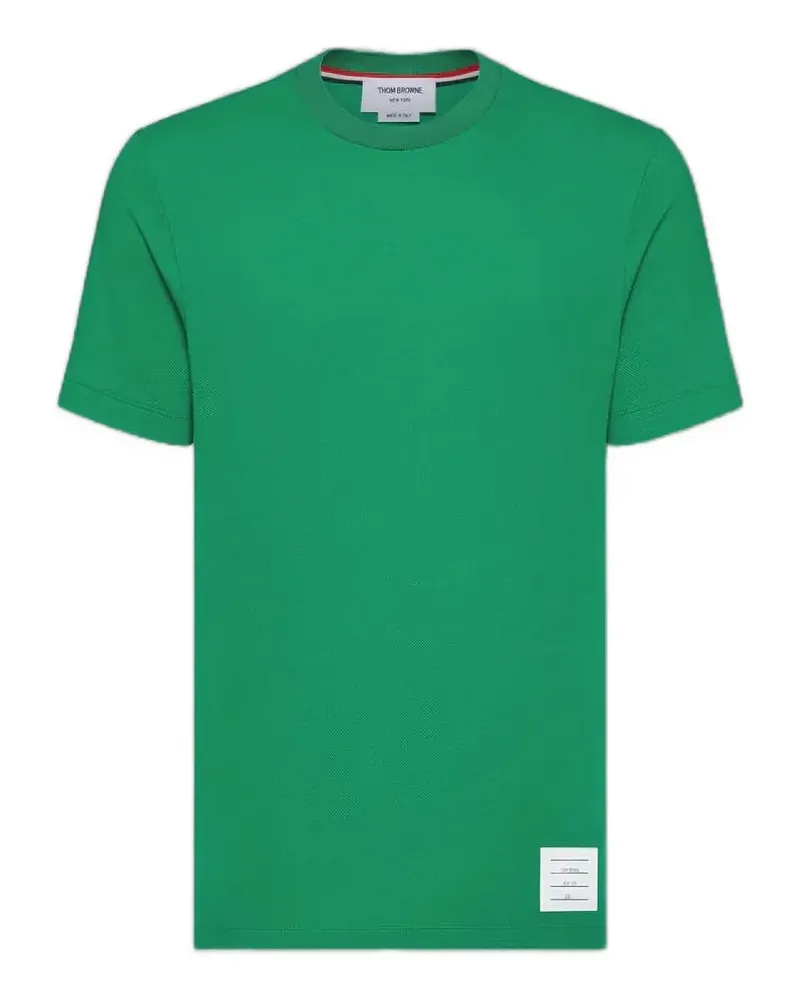 Thom Browne T-Shirt mit Logo-Streifen - Grün Grün