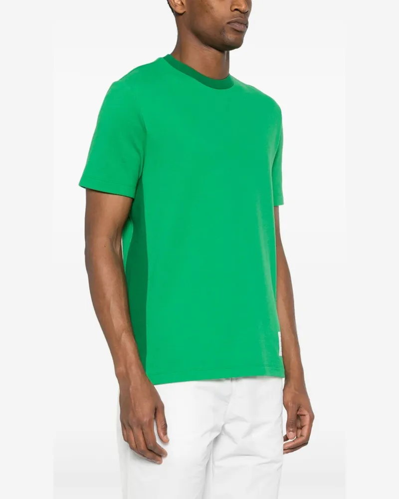 Thom Browne T-Shirt mit Logo-Streifen - Grün Grün