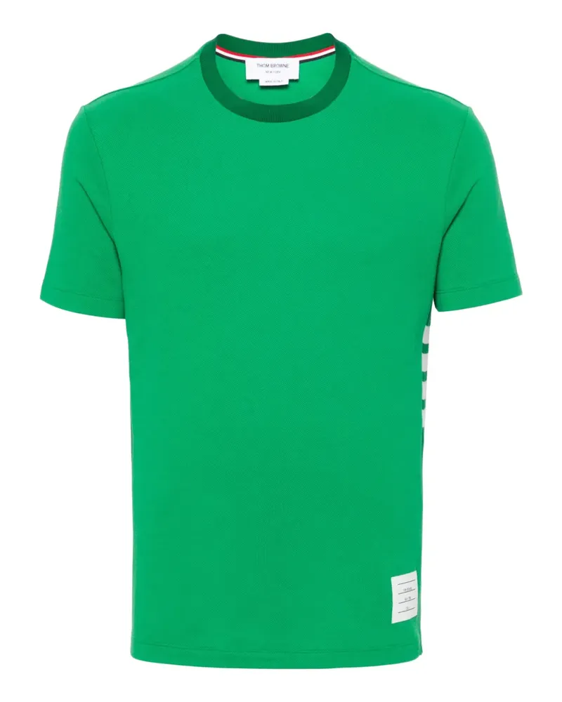 Thom Browne T-Shirt mit Logo-Streifen - Grün Grün