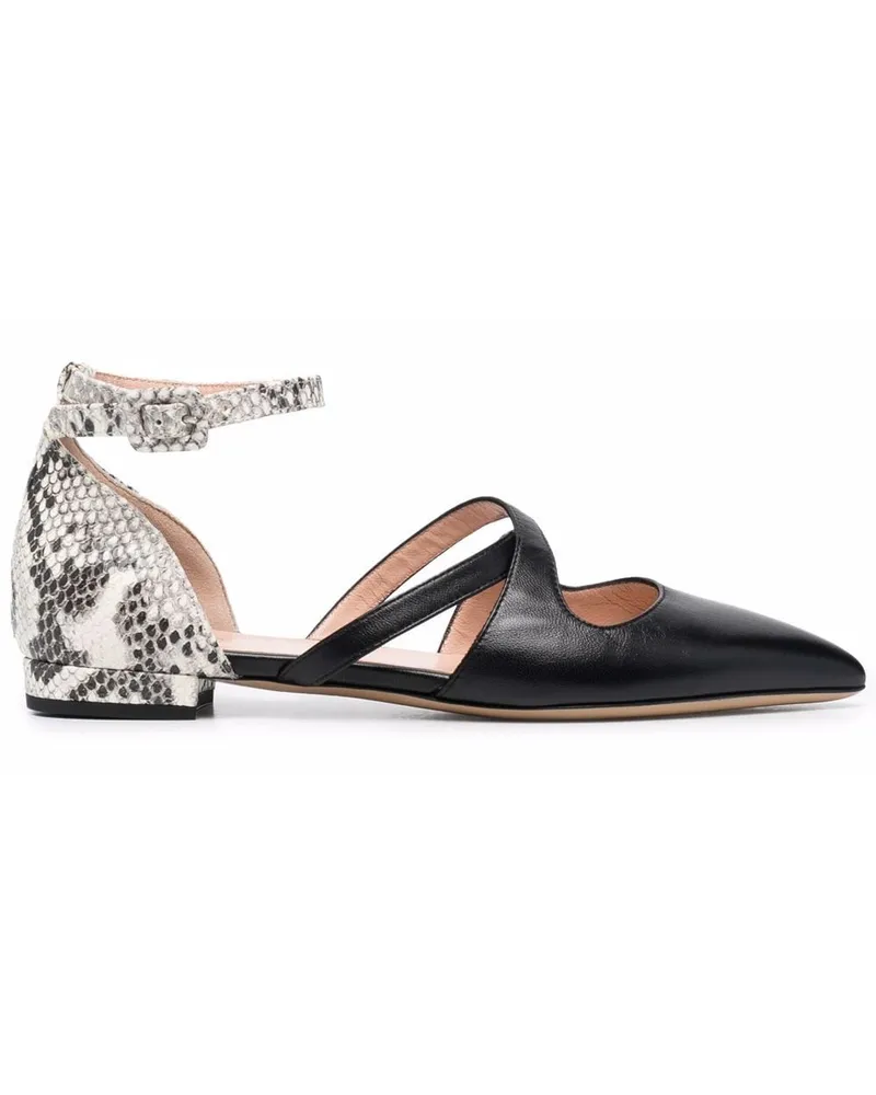 Bally Pumps mit Pythonleder-Print - Schwarz Schwarz