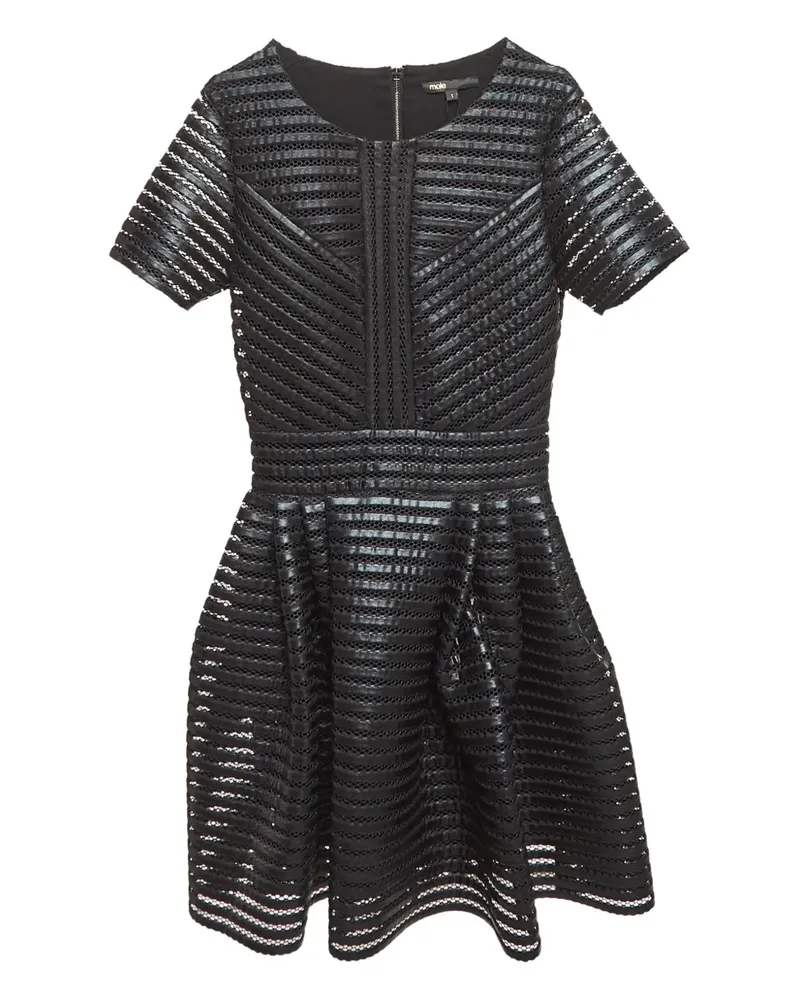 Maje Pre-owned geripptes Minikleid - Schwarz Schwarz