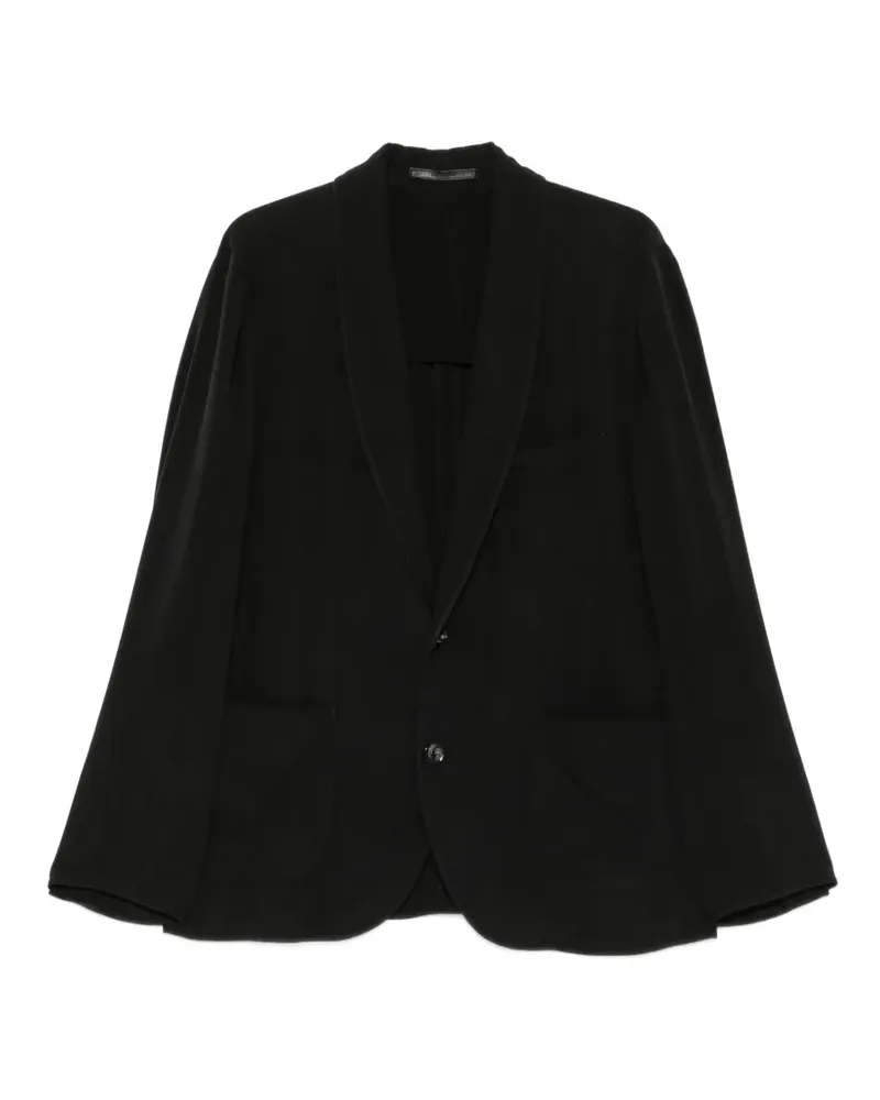 Giorgio Armani shawl-lapel patch-pocket blazer - Schwarz Schwarz
