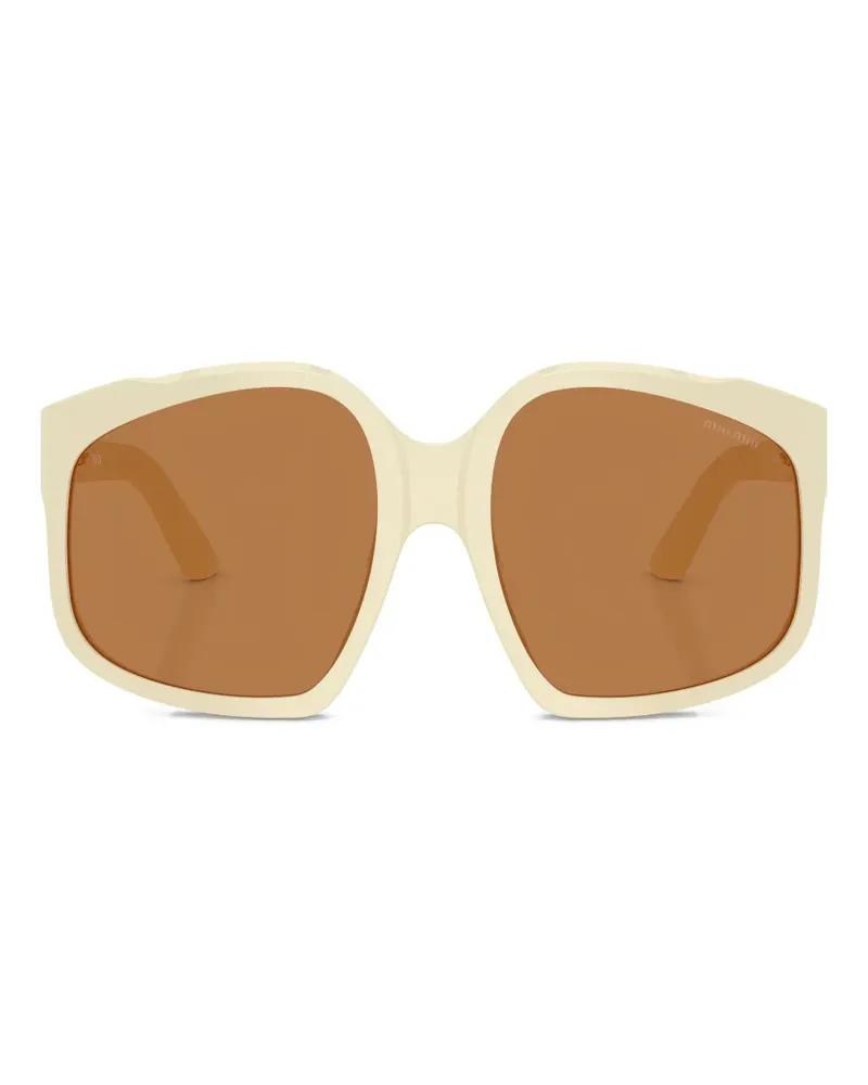 Miu Miu Skulpturale Ombre Sonnenbrille - Nude Nude