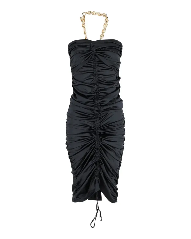 Dodo Bar Or Roxy chain-detail ruched midi dress - Schwarz Schwarz