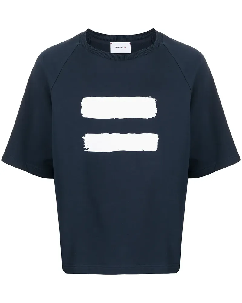 Ports V T-Shirt mit "Stronger Together"-Print - Blau Blau