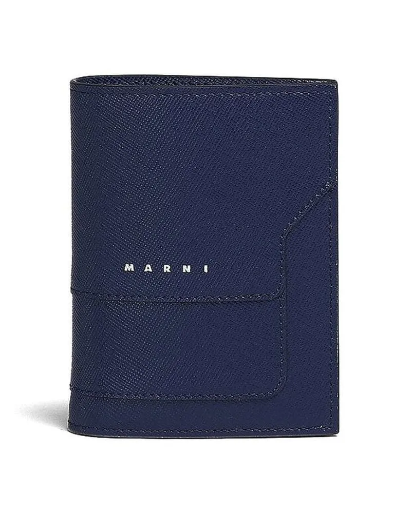 Marni Portemonnaie mit Logo-Print - Blau Blau