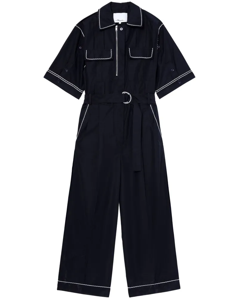 3.1 phillip lim Bestickter Jumpsuit - Schwarz Schwarz