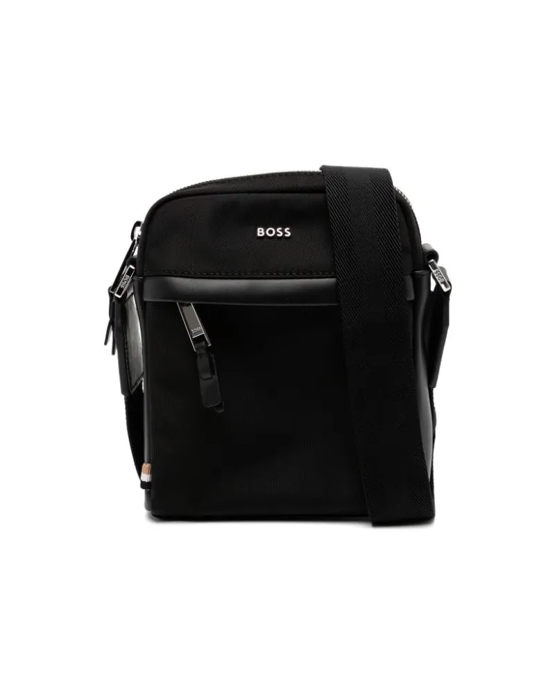HUGO BOSS Kuriertasche mit Logo-Prägung - Schwarz Schwarz
