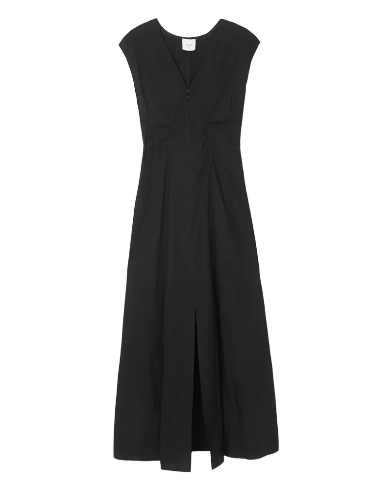 ALYSI Maxikleid mit V-Ausschnitt - Schwarz Schwarz