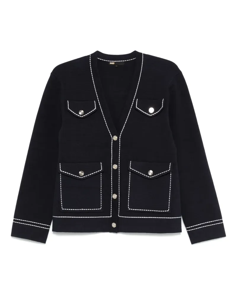 Maje Cardigan mit Kontrastnähten - Blau Blau