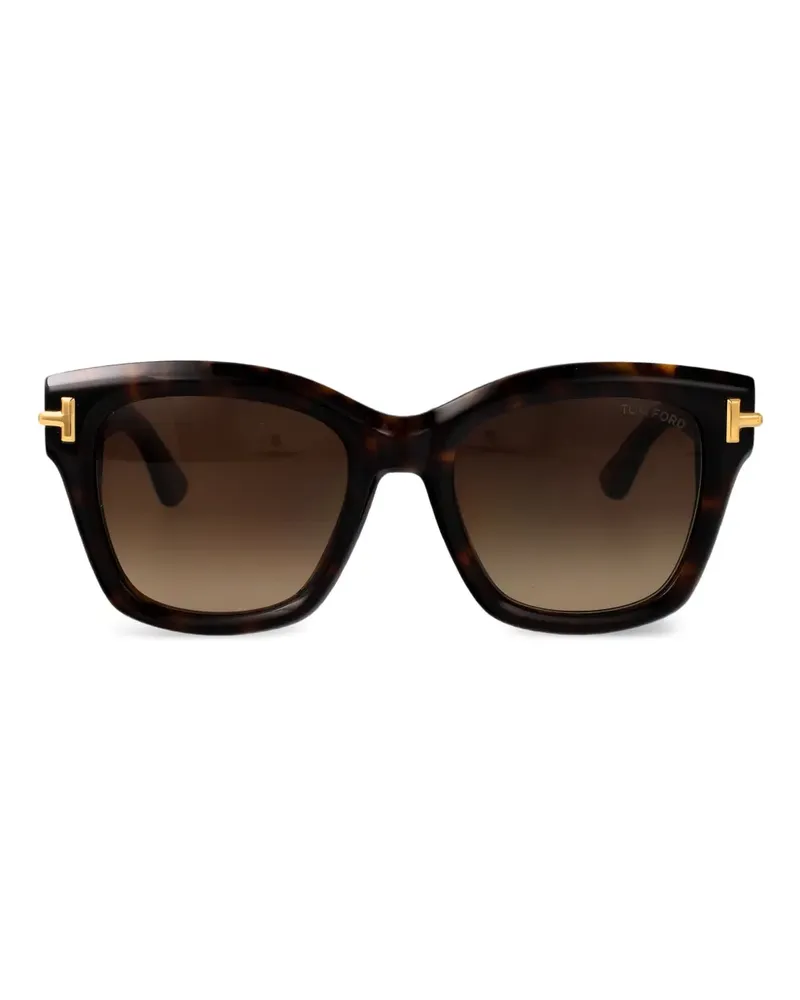 Tom Ford Sonnenbrille mit eckigem Gestell - Braun Braun