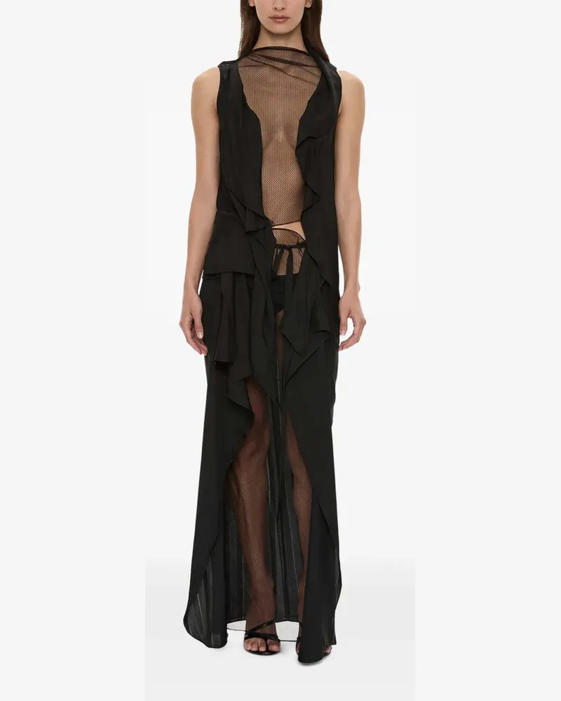 Christopher Esber Kacere draped maxi skirt - Schwarz Schwarz