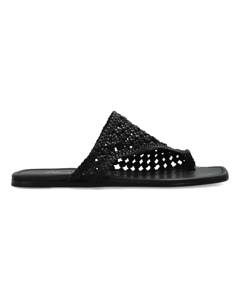 Attilio Giusti Leombruni Elsy woven thong sandals - Schwarz Schwarz