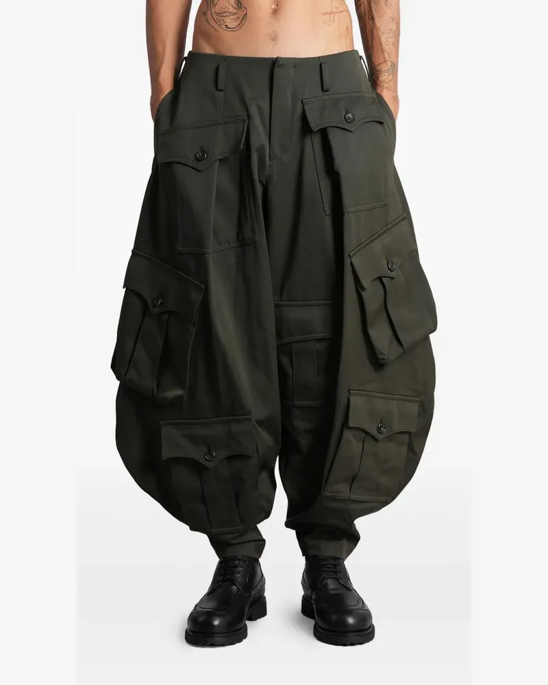 Comme des Garçons Geknöpfte Hose mit Taschen - Grün Grün