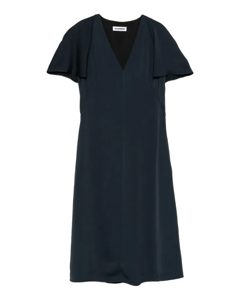 Jil Sander Sablé Envers Kleid - Blau Blau
