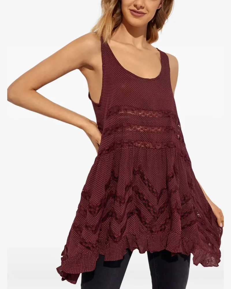 Free People patterned ruffled top - Rot Rot