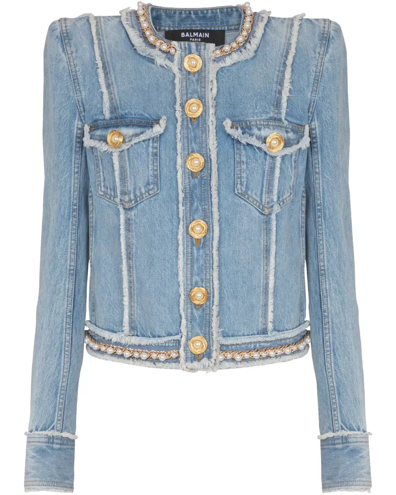 Balmain Klassische Jeansjacke - Blau Blau