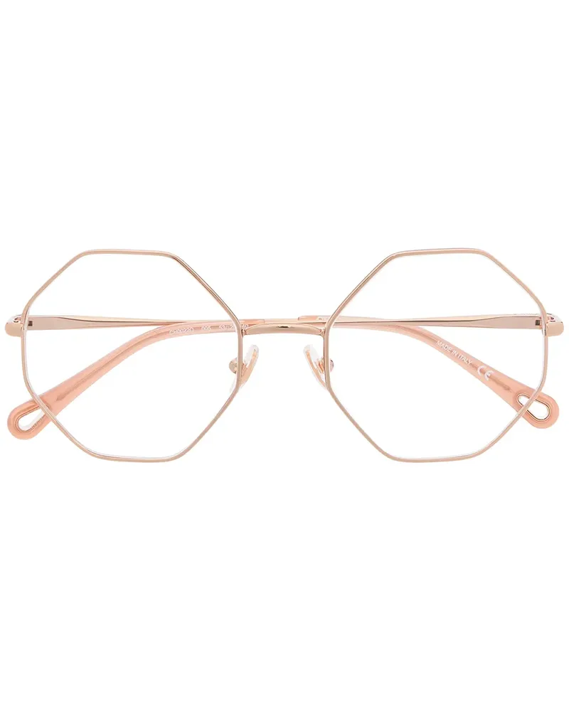 Chloé Sonnenbrille mit achteckigem Gestell - Gold Gold