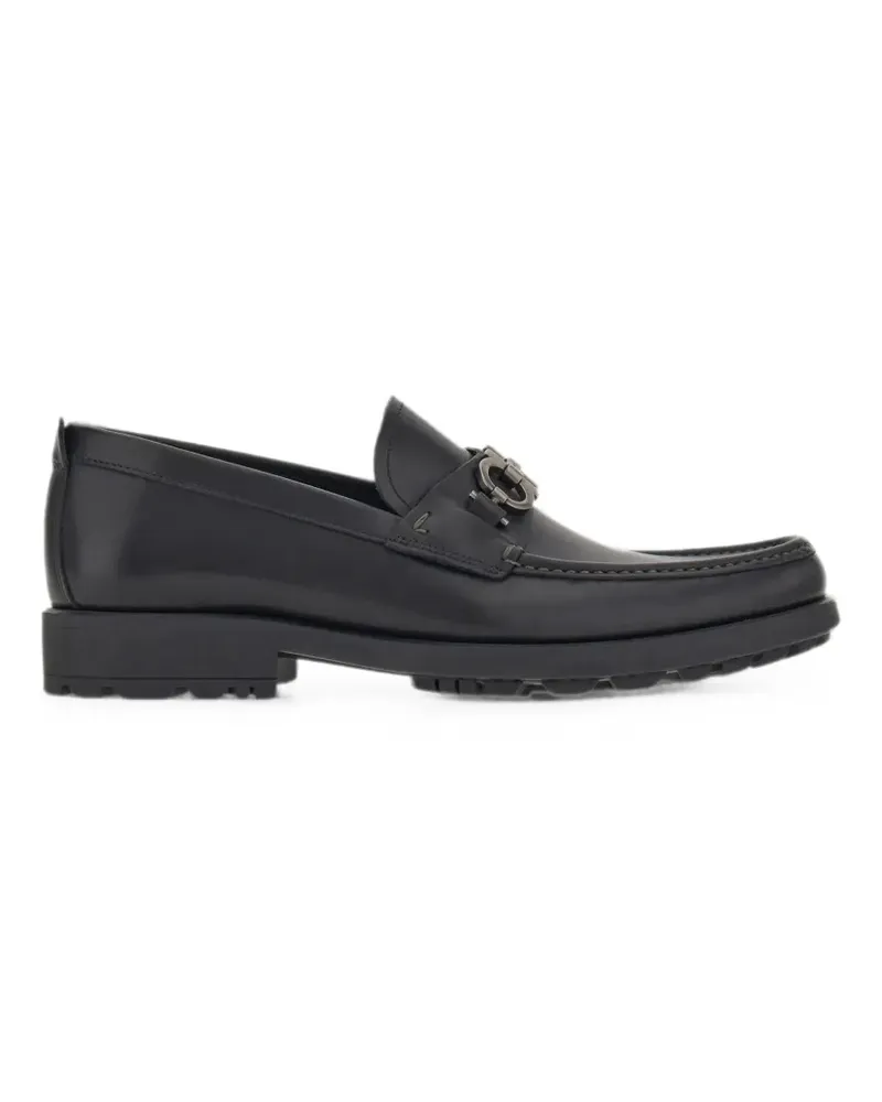 Ferragamo Gancini lug-sole loafers - Schwarz Schwarz