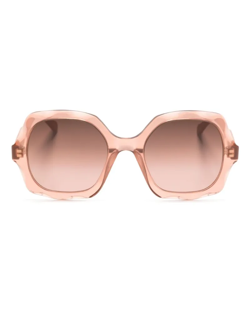 Chloé Scallop Sonnenbrille mit rundem Gestell - Rosa Rosa